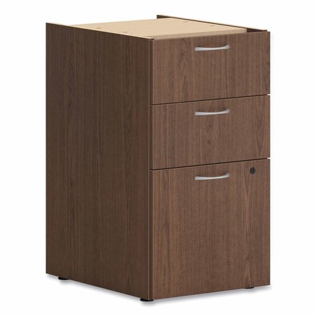 HON 15 in W 3 Drawer File Cabinets, Sepia Walnut HONPLPSBBFLE1